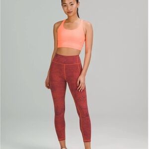 Lululemon Invigorate HR Tight 25” in Orange Pattern
